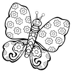 Dibujo para colorear: Mariposa (Animales) #15690 - Dibujos para Colorear e Imprimir Gratis