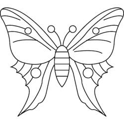 Dibujo para colorear: Mariposa (Animales) #15726 - Dibujos para Colorear e Imprimir Gratis