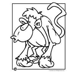 Dibujo para colorear: Mono (Animales) #14260 - Dibujos para Colorear e Imprimir Gratis