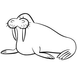 Dibujo Morsa (Animales) #208712 para imprimir y colorear
