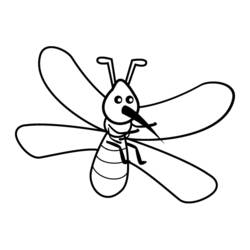 Dibujos para colorear: Mosquito - Dibujos para colorear