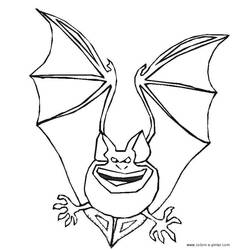 Dibujo para colorear: Muerciélago (Animales) #2037 - Dibujos para Colorear e Imprimir Gratis