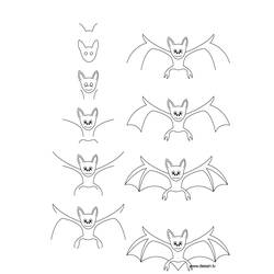 Dibujo para colorear: Muerciélago (Animales) #2098 - Dibujos para Colorear e Imprimir Gratis