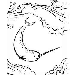 Dibujo Narval (Animales) #186643 para imprimir y colorear