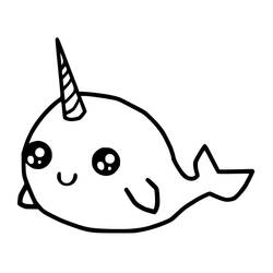 Dibujo Narval (Animales) #186673 para imprimir y colorear