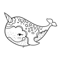 Dibujo Narval (Animales) #186675 para imprimir y colorear