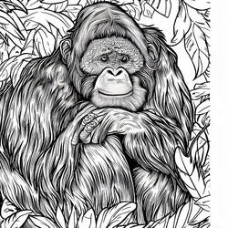 Dibujos para colorear: Orangután - Dibujos para Colorear e Imprimir Gratis