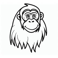 Dibujo para colorear: Orangután (Animales) #191574 - Dibujos para Colorear e Imprimir Gratis