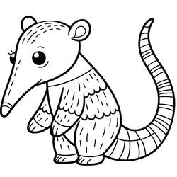 Dibujos para colorear: Oso Hormiguero - Dibujos para Colorear e Imprimir Gratis