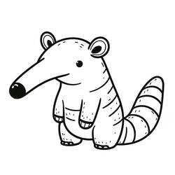 Dibujo para colorear: Oso Hormiguero (Animales) #219644 - Dibujos para Colorear e Imprimir Gratis