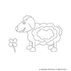 Dibujo para colorear: Oveja (Animales) #11433 - Dibujos para Colorear e Imprimir Gratis