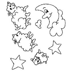 Dibujo para colorear: Oveja (Animales) #11477 - Dibujos para Colorear e Imprimir Gratis