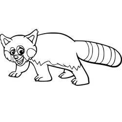 Dibujo para colorear: Panda Rojo (Animales) #212061 - Dibujos para Colorear e Imprimir Gratis