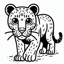 Dibujo para colorear: Pantera (Animales) #214420 - Dibujos para Colorear e Imprimir Gratis