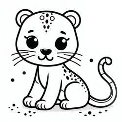 Dibujo para colorear: Pantera (Animales) #214421 - Dibujos para Colorear e Imprimir Gratis