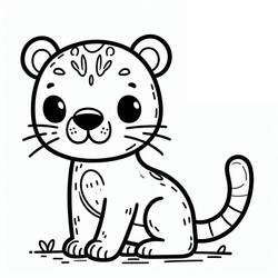 Dibujo para colorear: Pantera (Animales) #214422 - Dibujos para Colorear e Imprimir Gratis