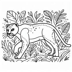 Dibujo para colorear: Pantera (Animales) #214424 - Dibujos para Colorear e Imprimir Gratis