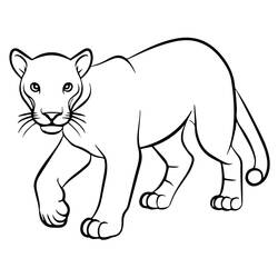 Dibujo para colorear: Pantera (Animales) #214428 - Dibujos para Colorear e Imprimir Gratis