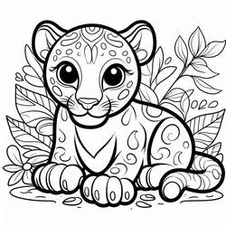 Dibujo para colorear: Pantera (Animales) #214429 - Dibujos para Colorear e Imprimir Gratis