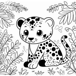 Dibujo para colorear: Pantera (Animales) #214434 - Dibujos para Colorear e Imprimir Gratis