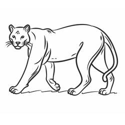 Dibujo para colorear: Pantera (Animales) #214442 - Dibujos para Colorear e Imprimir Gratis