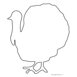 Dibujo para colorear: Pavo (Animales) #5317 - Dibujos para Colorear e Imprimir Gratis