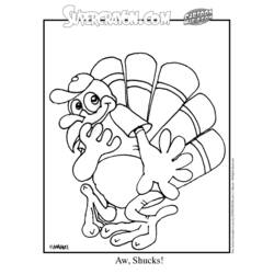 Dibujo para colorear: Pavo (Animales) #5346 - Dibujos para Colorear e Imprimir Gratis