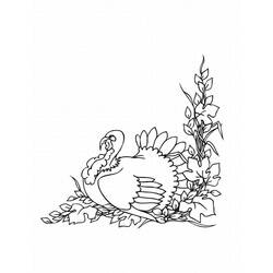 Dibujo para colorear: Pavo (Animales) #5439 - Dibujos para Colorear e Imprimir Gratis