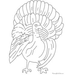 Dibujo para colorear: Pavo (Animales) #5482 - Dibujos para Colorear e Imprimir Gratis