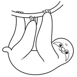 Dibujo para colorear: Perezoso (Animales) #210433 - Dibujos para Colorear e Imprimir Gratis