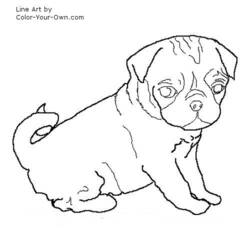 Dibujo para colorear: Perro (Animales) #70 - Dibujos para Colorear e Imprimir Gratis
