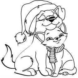 Dibujo Perro y Gato (Animales) #211016 para imprimir y colorear