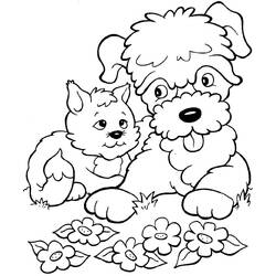 Dibujo Perro y Gato (Animales) #211033 para imprimir y colorear