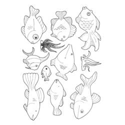 Dibujo para colorear: Pescado (Animales) #17029 - Dibujos para Colorear e Imprimir Gratis