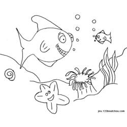 Dibujo para colorear: Pescado (Animales) #17090 - Dibujos para Colorear e Imprimir Gratis