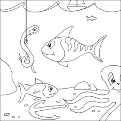 Dibujo para colorear: Pescado (Animales) #17131 - Dibujos para Colorear e Imprimir Gratis
