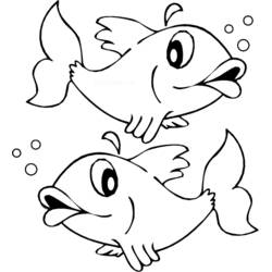 Dibujo para colorear: Pez (Animales) #17042 - Dibujos para Colorear e Imprimir Gratis