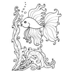 Dibujo Pez Dorado (Animales) #208312 para imprimir y colorear