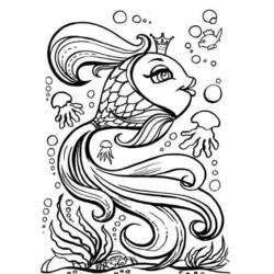 Dibujo Pez Dorado (Animales) #208323 para imprimir y colorear