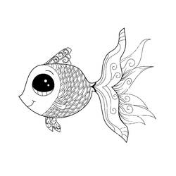 Dibujo Pez Dorado (Animales) #208335 para imprimir y colorear