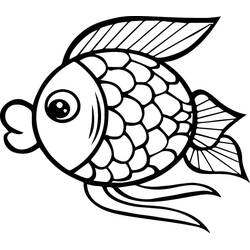 Dibujo Pez Dorado (Animales) #208337 para imprimir y colorear