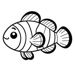 Dibujo para colorear: Pez Payaso (Animales) #218340 - Dibujos para Colorear e Imprimir Gratis