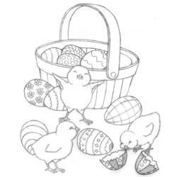 Dibujo Pollito (Animales) #15463 para imprimir y colorear