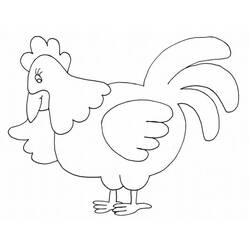 Dibujo para colorear: Pollo (Animales) #17259 - Dibujos para Colorear e Imprimir Gratis