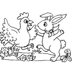 Dibujo para colorear: Pollo (Animales) #17269 - Dibujos para Colorear e Imprimir Gratis