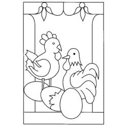 Dibujo para colorear: Pollo (Animales) #17270 - Dibujos para Colorear e Imprimir Gratis
