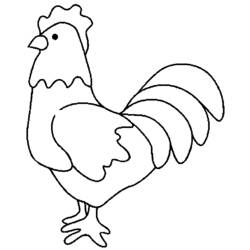Dibujo para colorear: Pollo (Animales) #17284 - Dibujos para Colorear e Imprimir Gratis
