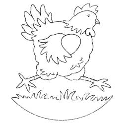 Dibujo para colorear: Pollo (Animales) #17301 - Dibujos para Colorear e Imprimir Gratis