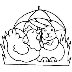 Dibujo para colorear: Pollo (Animales) #17304 - Dibujos para Colorear e Imprimir Gratis