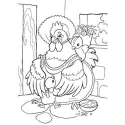 Dibujo para colorear: Pollo (Animales) #17308 - Dibujos para Colorear e Imprimir Gratis
